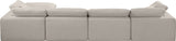 Comfy Modular Sectional Sofa in Durable Linen Fabric - Overstuffed Cushions for Ultimate Comfort