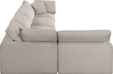 Comfy Modular Sectional Sofa in Rich Beige with Overstuffed Cushions for Ultimate Comfort & Style