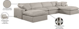 Comfy Modular Sectional - Luxurious Linen Fabric Seating with Plush Cushions for Ultimate Relaxation