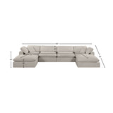 Comfy Modular Sectional - Luxurious Linen Fabric Seating with Plush Cushions for Ultimate Relaxation