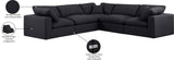 Comfy Modular Sectional – Luxurious Linen Textured Fabric with Plush Down Feather Cushions for Comfort