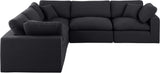 Comfy Modular Sectional – Luxurious Linen Textured Fabric with Plush Down Feather Cushions for Comfort