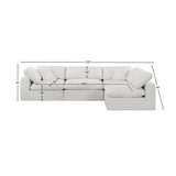 Comfy Modular Sectional Sofa - Versatile Linen Textured Design with Overstuffed Down Feather Cushions