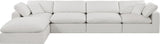 Comfy Modular Sectional Sofa in Durable Linen Fabric - Overstuffed Cushions for Ultimate Comfort