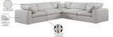 Comfy Modular Sectional – Luxurious Linen Textured Fabric with Plush Down Feather Cushions for Comfort