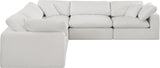 Comfy Modular Sectional – Luxurious Linen Textured Fabric with Plush Down Feather Cushions for Comfort