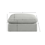 Comfy Fabric Upholstered Modular Ottoman