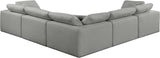 Comfy Modular Sectional – Luxurious Linen Textured Fabric with Plush Down Feather Cushions for Comfort