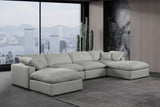 Comfy Modular Sectional - Luxurious Linen Fabric Seating with Plush Cushions for Ultimate Relaxation