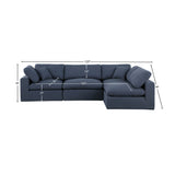 Comfy Modular Sectional Sofa - Versatile Linen Textured Design with Overstuffed Down Feather Cushions