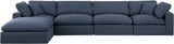 Comfy Modular Sectional Sofa in Durable Linen Fabric - Overstuffed Cushions for Ultimate Comfort