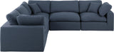 Comfy Modular Sectional – Luxurious Linen Textured Fabric with Plush Down Feather Cushions for Comfort