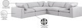 Comfy Modular Sectional – Luxurious Linen Textured Fabric with Plush Down Feather Cushions for Comfort