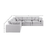 Comfy Modular Sectional – Luxurious Linen Textured Fabric with Plush Down Feather Cushions for Comfort