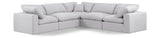 Comfy Modular Sectional – Luxurious Linen Textured Fabric with Plush Down Feather Cushions for Comfort