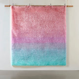 Ombre Shaggy Faux Fur Comforter Set Ombre, Purple