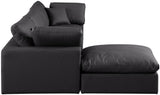 Comfy Modular Sectional Sofa - Luxurious Vegan Leather, Overstuffed Cushions for Ultimate Comfort
