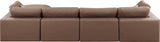 Comfy Modular Sectional Sofa - Luxurious Vegan Leather Design with Overstuffed Cushions for Comfort