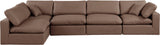 Comfy Modular Sectional Sofa in Vegan Leather - Stylish, Adaptable, and Overstuffed for Ultimate Comfort