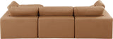 Comfy Modular Sectional Sofa - Luxurious Vegan Leather, Overstuffed Cushions for Ultimate Comfort