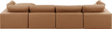 Comfy Modular Sectional Sofa - Luxurious Vegan Leather Design with Overstuffed Cushions for Comfort