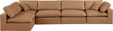 Comfy Modular Sectional Sofa in Vegan Leather - Stylish, Adaptable, and Overstuffed for Ultimate Comfort