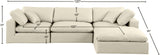 Comfy Modular Sectional Sofa - Luxurious Vegan Leather, Overstuffed Cushions for Ultimate Comfort