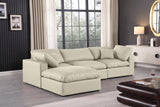Comfy Modular Sectional Sofa - Luxurious Vegan Leather, Overstuffed Cushions for Ultimate Comfort