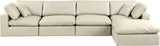 Comfy Modular Sectional Sofa - Luxurious Vegan Leather Design with Overstuffed Cushions for Comfort