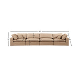 Comfy Modular Sofa - Stylish Linen Textured Design with Overstuffed Cushions for Ultimate Comfort