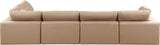 Comfy Modular Sectional Sofa in Vegan Leather - Stylish, Adaptable, and Overstuffed for Ultimate Comfort