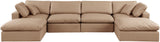 Comfy Modular Sectional - Luxurious Linen Fabric Seating with Plush Cushions for Ultimate Relaxation