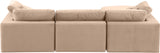 Comfy Modular Sectional Sofa - Luxurious Velvet, Overstuffed Cushions, Versatile Design for Comfort