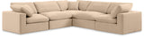 Comfy Modular Sectional – Luxurious Linen Textured Fabric with Plush Down Feather Cushions for Comfort