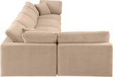 Comfy Velvet Modular Sectional - Luxurious Versatile Seating with Plush Down Feather Cushions