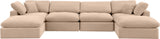Comfy Modular Sectional - Luxurious Linen Fabric Seating with Plush Cushions for Ultimate Relaxation