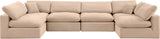 Comfy Modular Sectional - Versatile Contemporary Design with Plush Down Feather Cushions for Comfort