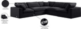 Comfy Modular Sectional – Luxurious Linen Textured Fabric with Plush Down Feather Cushions for Comfort