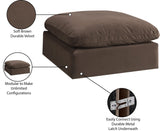 Comfy Fabric Upholstered Modular Ottoman