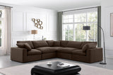 Comfy Modular Sectional – Luxurious Linen Textured Fabric with Plush Down Feather Cushions for Comfort
