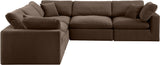 Comfy Modular Sectional – Luxurious Linen Textured Fabric with Plush Down Feather Cushions for Comfort