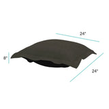 Puff Ottoman Cushion Sterling Charcoal -Cushion and Cover Only