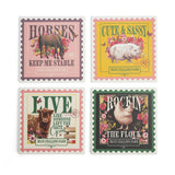 Blue Stallion Barn Talk Animal Coasters Set of 4