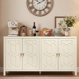 60" W Sideboard Cabinet with Adjustable Shelves and 4 Doors