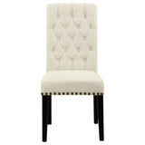 Alana Fabric Upholstered Dining Side Chair Beige (Set of 2)