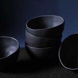 BOWL ORGANIC STONEWARE Ø 5.24" MATTE BLACK