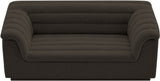 Cascade Loveseat - Modern Curved Arm Design with Deep Channel Tufting for Ultimate Comfort and Style