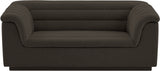 Cascade Loveseat - Modern Curved Arm Design with Deep Channel Tufting for Ultimate Comfort and Style