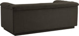 Cascade Loveseat - Modern Curved Arm Design with Deep Channel Tufting for Ultimate Comfort and Style