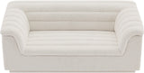 Cascade Loveseat - Modern Curved Arm Design with Deep Channel Tufting for Ultimate Comfort and Style